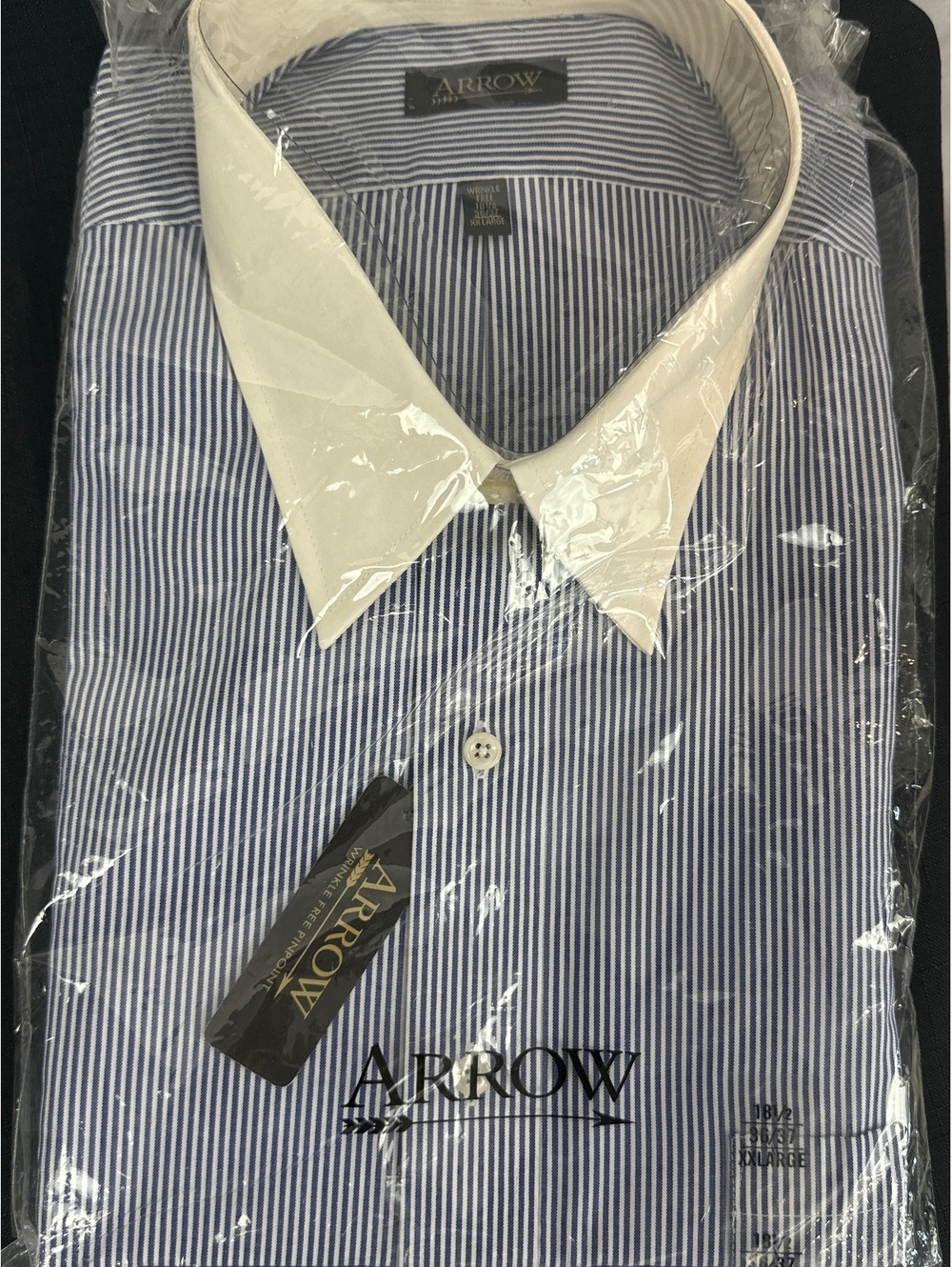 Arrow Fairfield Long Sleeve Dress Shirt 2xl 18.5 NWT